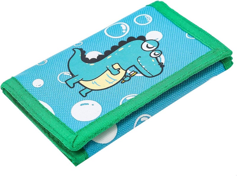 Jonyee RFID Wallet, Cute Cartoon Wallet with Zipper for Kids (Crocodile) - Image 1